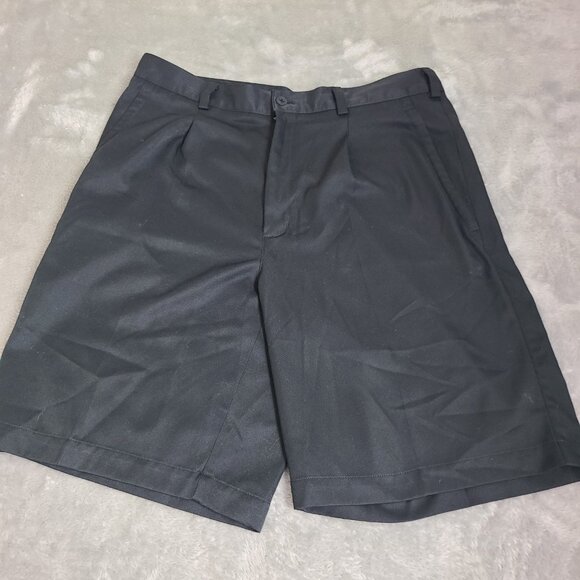 Nike Golf Men's Pleated Chino Shorts Dri-Fit Performance  Black Size 34‎ - Picture 1 of 7